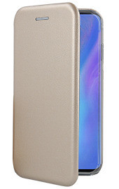 Луксозен кожен калъф тефтер ултра тънък Wallet FLEXI и стойка за Huawei P30 Pro VOG-L29 златист 